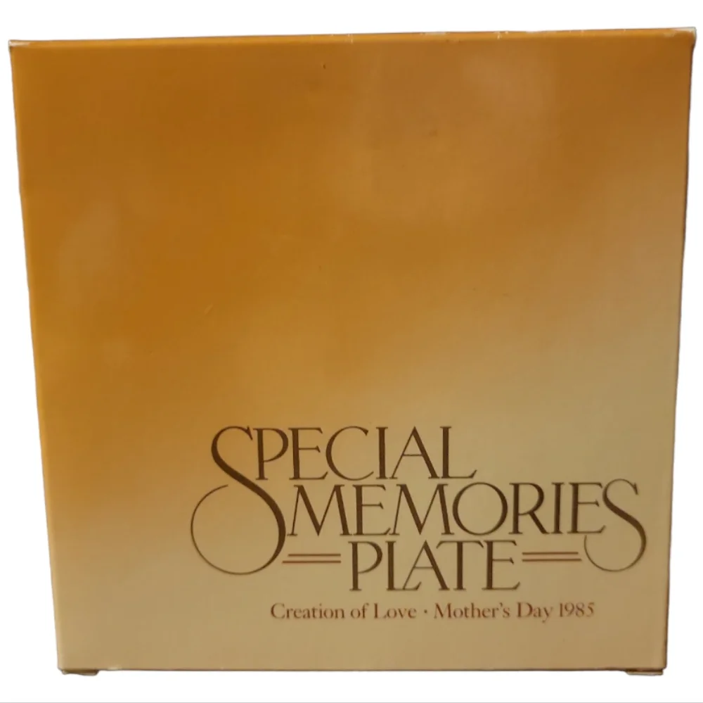 Vtg 85 Avon Mother's Day Plate Creation Of Love Porcelain 22 Kt Gold